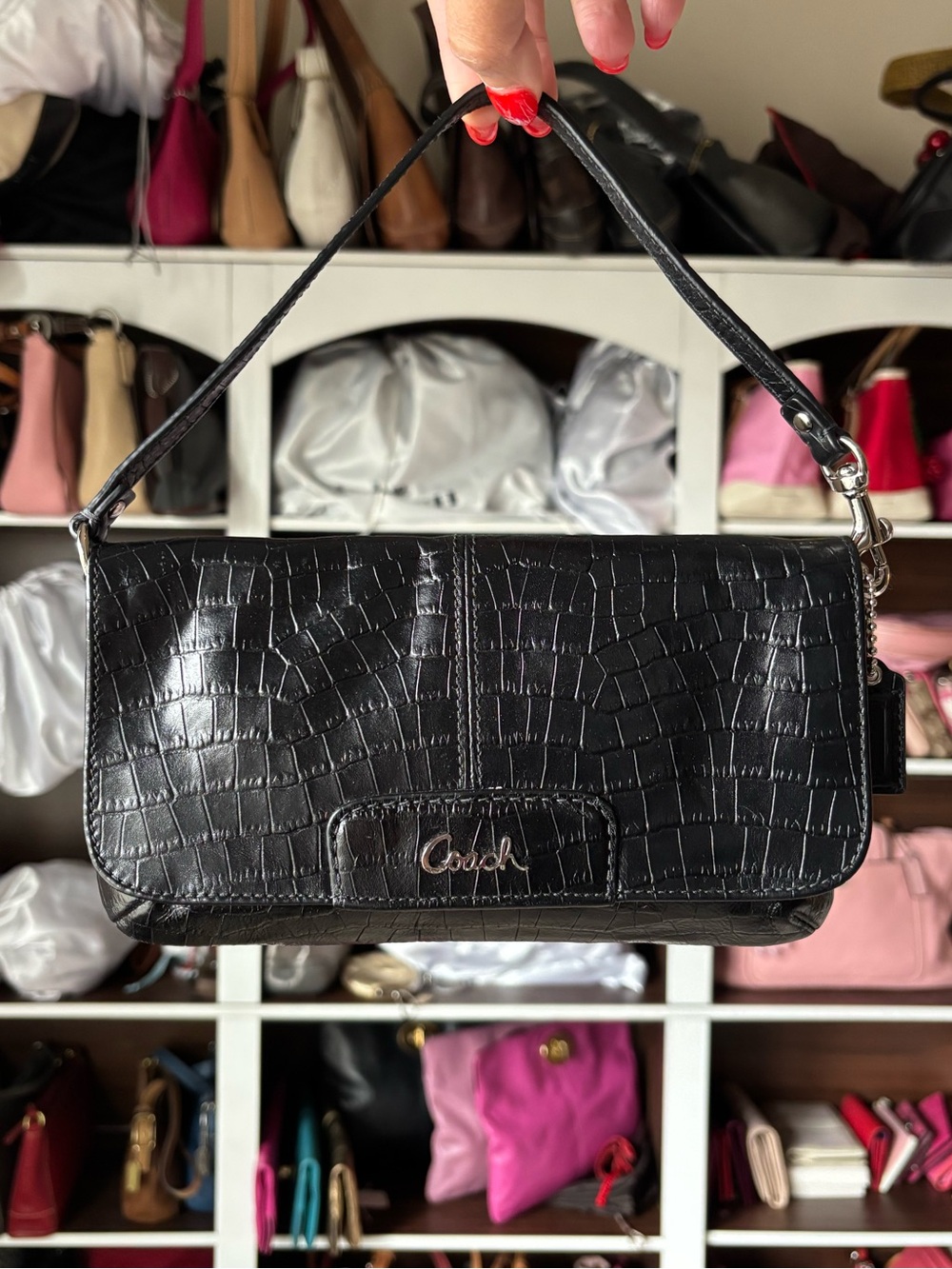 🖤🐊Y2K COACH Ashley Large Wristlet Mini Bag🐊🖤